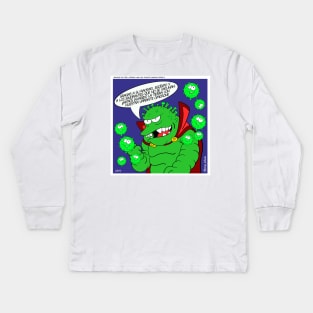 omicron persei 8 the invasion starts, mensaje desde lrrrr del planeta omicron por el covid Kids Long Sleeve T-Shirt